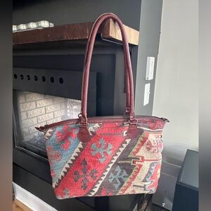 Hand Crafted unique boho Patterned Tote Bag
